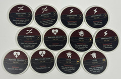 Hoplomachus Victorum BoardGame Tactic Chips Set of 12 COMPLETE Chip Theory Games