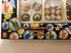 1997 Rare Vintage ​Winner Marbles 108 Piece Set Prosperity Ind. Co. New Sealed