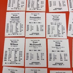 Avalon Hill MLB Statis-Pro Baseball “Great Teams” – 1986 New York Mets Players