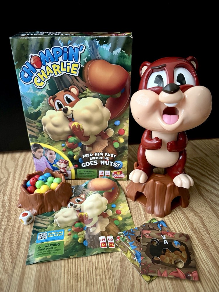 Goliath Chompin’ Charlie Game Feed Him Fast 2-4 Players/ Age 4+/Tested**READ**