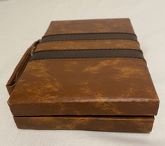Double Six Dominoes Original Box in Lined Case with Clasp 7.5 x 5.5″