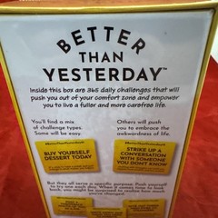 Better Than Yesterday Card Game Of 365 Daily Challenges Confidence Building