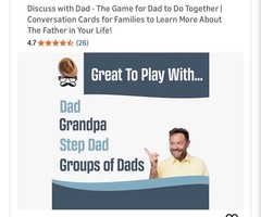 Discuss With Dad 120 Conversation Cards Father Son Bonding Family Gift Set