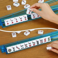 Marllifenney American Mahjong Tile Set,166 White Tiles 5″ x 2″ x 1.2″, Blue