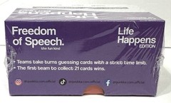 Freedom of Speech Card Board Game Life Happens Edition Fast-Paced QUOKKA, NEW
