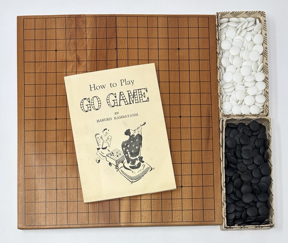 Vintage 1955 Haruko Kambayashi Go Board Game Rare Tes Center Edition Base Stones