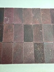 Lot Of 24 Vintage Dominoes Floral Design Cedar?