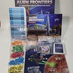 Alien Frontiers with Mind Control Helmet Card and 4 Rocket Tokens Complete 2011