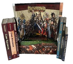 Pathfinder Adventure Card RPG Game Core Set Crimson Expansion 6 Books Screen Lot