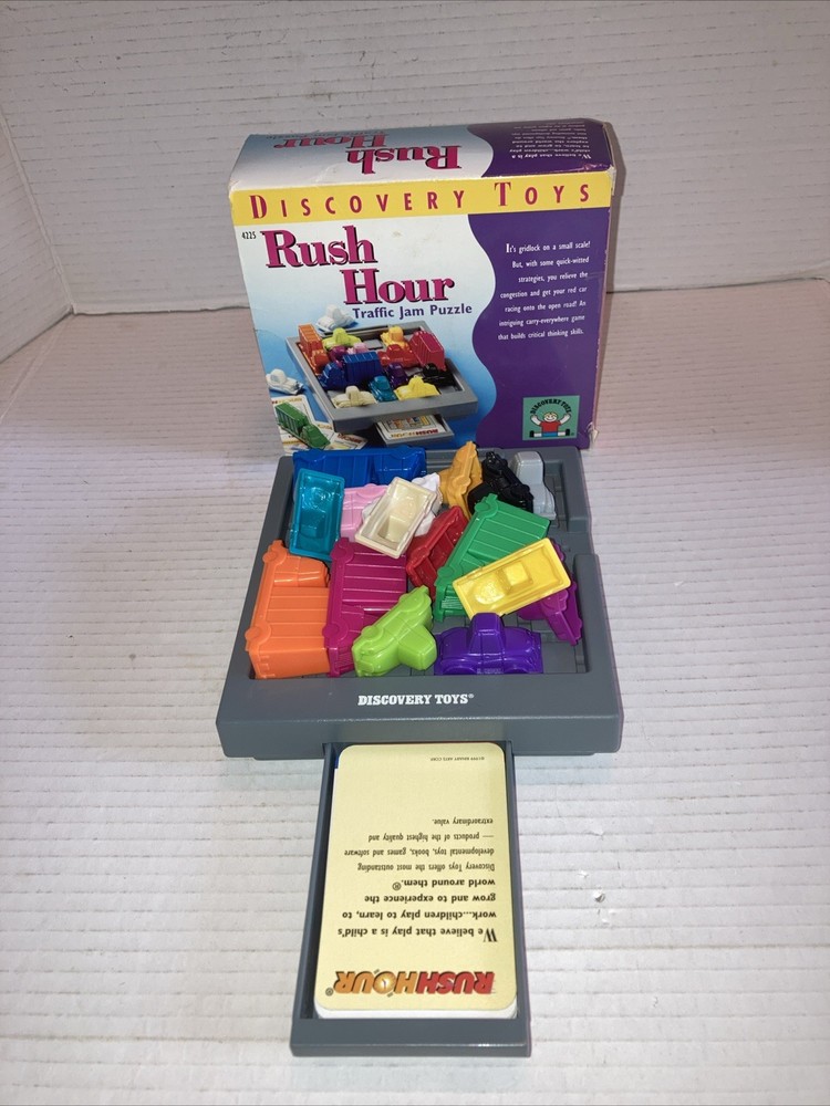 DISCOVERY TOYS RUSH HOUR TRAFFIC JAM PUZZLE GAME 4225 IN ORIGINAL BOX COMPLETE