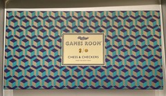 NEW Ridley’s Games Room Chess & Checkers Board Game Size Folding Turquoise Blue