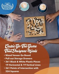 NEW 12″ Traditional Go Board Game Set with Pull-Out Storage Drawers Portable