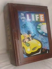 The Game Of Life Vintage Game Collection Wood Box Complete Used Nice With Wear.