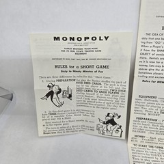 Set of 2 Vintage Monopoly Replacement Instruction Manuals ©1961 Long & Short