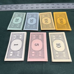 Parker Brothers Monopoly 1951 Board Game Complete with Box Money Cards-NO BOARD
