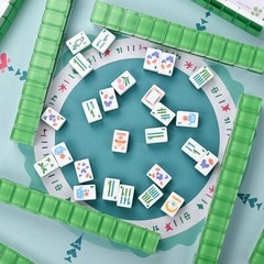 Gueiddi Premium American Mahjongg Set, 166 Large Translucent Jelly Green Acry…