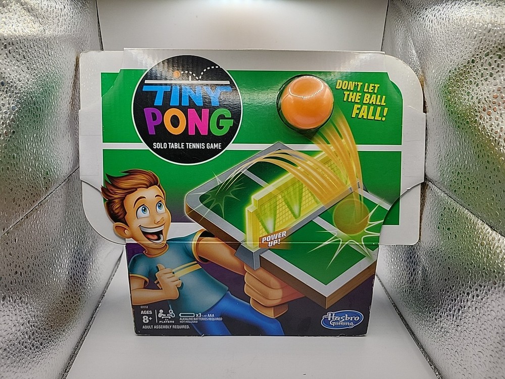 Tiny Pong Solo Table Tennis ( Kids Electronic Handheld Game by Hasbro ) – New –