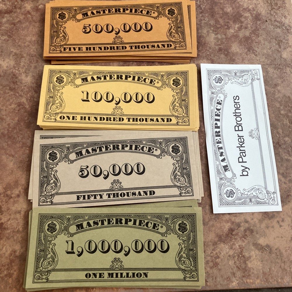 1970 Masterpiece The Art Auction Game – Replacement Money Pack
