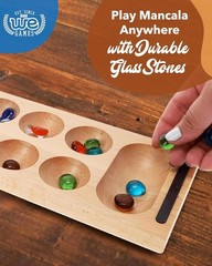 Travel-Ready 48-Pcs Mancala Stones Set – Durable Glass, Perfect Game Accessory