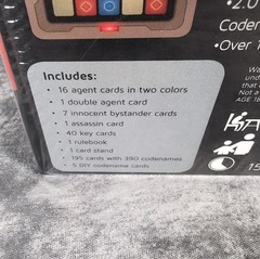 Codenames Deep Undercover Part 2.0 Word Game Adult 18+ Complete Code Names