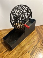 VTG Antique 1920s Met Games Co. Metal Bingo Ball Dispenser
