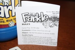 The Classic Farkle Dice Blue Cup Dice Rolling Risk Taking Game! Patch 2008