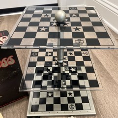 Space Chess 4th Dimension Chess Game 32 Piece Set Vintage Board Game