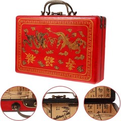 Vintage Chinese Mahjong Set Traditional 144 Tiles Mah-Jong Game Set Case Box USA