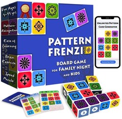 Pattern Matching Board Game for Kids & Adults, Family Night Board Games, Bloc…