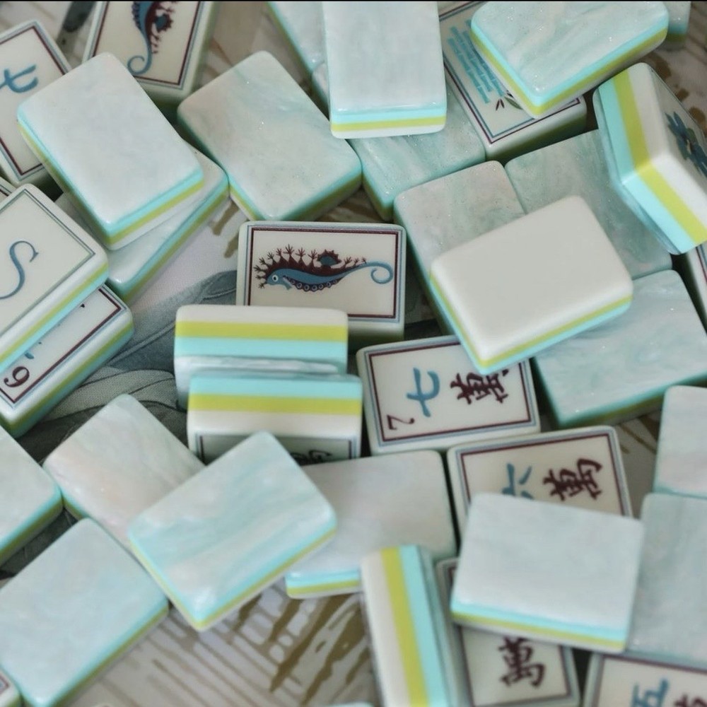 Coral & Coast Inspired 4-Layer American Mahjong Tiles