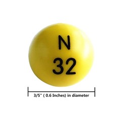 Yuanhe 3/5 Inch Bingo Balls for Standard Cages and Bingo Boards, Easy Read, 7…