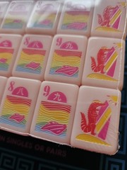 New Florida America Pink Mahjong Tile Set 160 Mah Jong Tiles