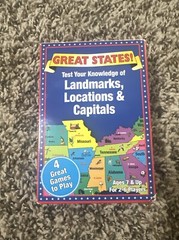 Great States Card Game, with Map