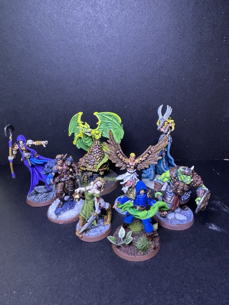 28mm /32mm Fantasy miniatures Lot — Painted And Based —pathfinder D&D LOTR