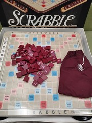 1989 Scrabble Deluxe Edition 100% COMPLETE Rotating Turntable Board Game
