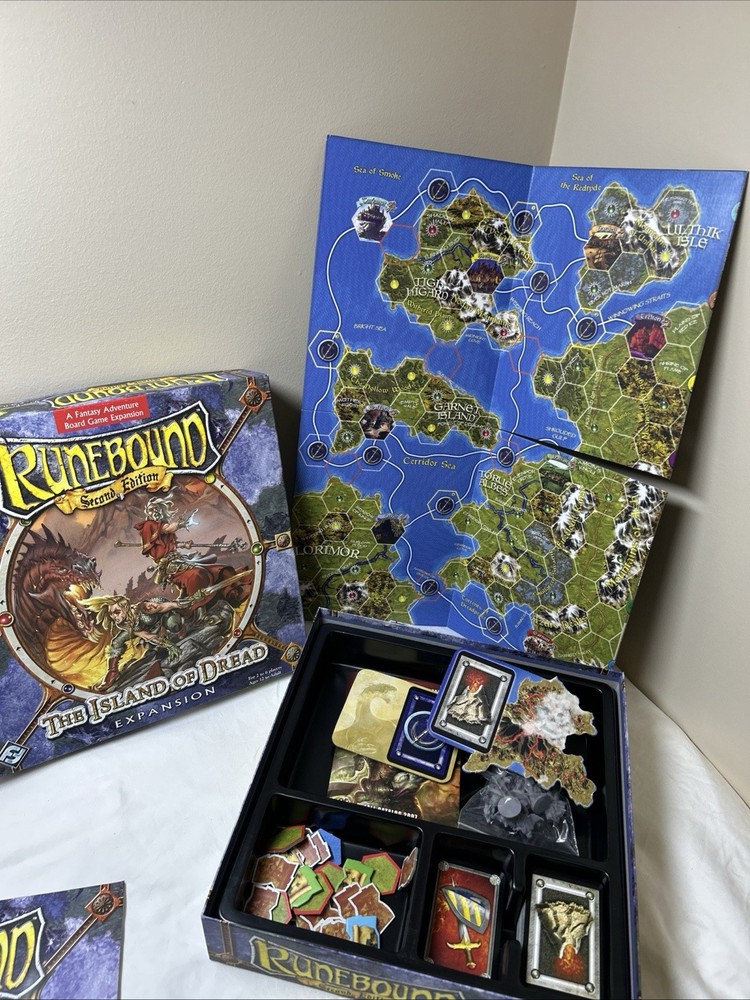 Runebound 2nd Edition: Island of Dread Expansion Fantasy Adventure Board Game