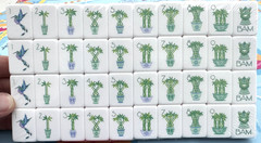 LUMINAIRE PURPLE 4 Layer Acrylic Mahjong Tiles American Set 160 Tiles US SELLER!