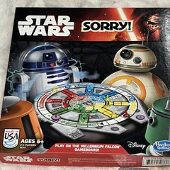 STAR WARS Sorry! Board Game 2014 Millinneum Falcon Edition Disney |CIB No Manual