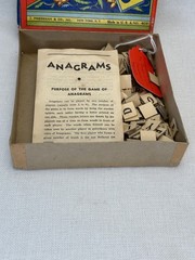 Antique 1920 Anagrams Game By Pressman Co. Inc. USA With Box Complete Preowned
