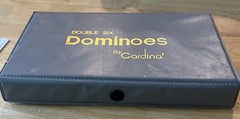 Vintage Dominoes by Cardinal 28 Dominoes Pieces Double Six in Gray Case Complete