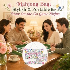 3 Pcs Empty Mahjong Bag Set for Tiles and Racks American Mahjong Case Travel …