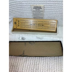 [Vintage] Unisex E.S. Lowe Wooden Cribbage Board OS Brown