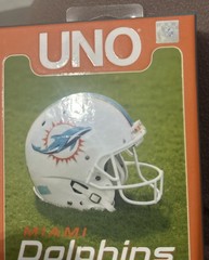 NEW 2024 Uno Fandom NFL Miami Dolphins Card Game Deck