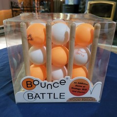 NIB Bounce Battle Ping Pong Ball Wood Edition Family Or Party Game