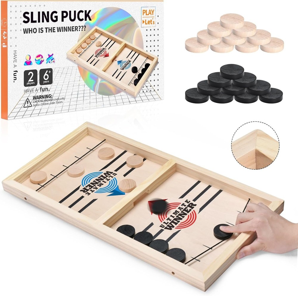 Large Sling Puck Tabletop Game Hockey Board Game Ultimate Champion