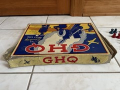 Vintage GHQ BOARD GAME Military War battle strategy FAIRCHILD wwii 40s Art Deco