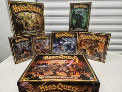 NEW Large Teir Hasbro HeroQuest Main Game System With 6 Expansions Mega Bundle
