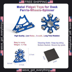 Metal Fidget Spinner and Ferris Wheel Desk Toy for Stress Relief