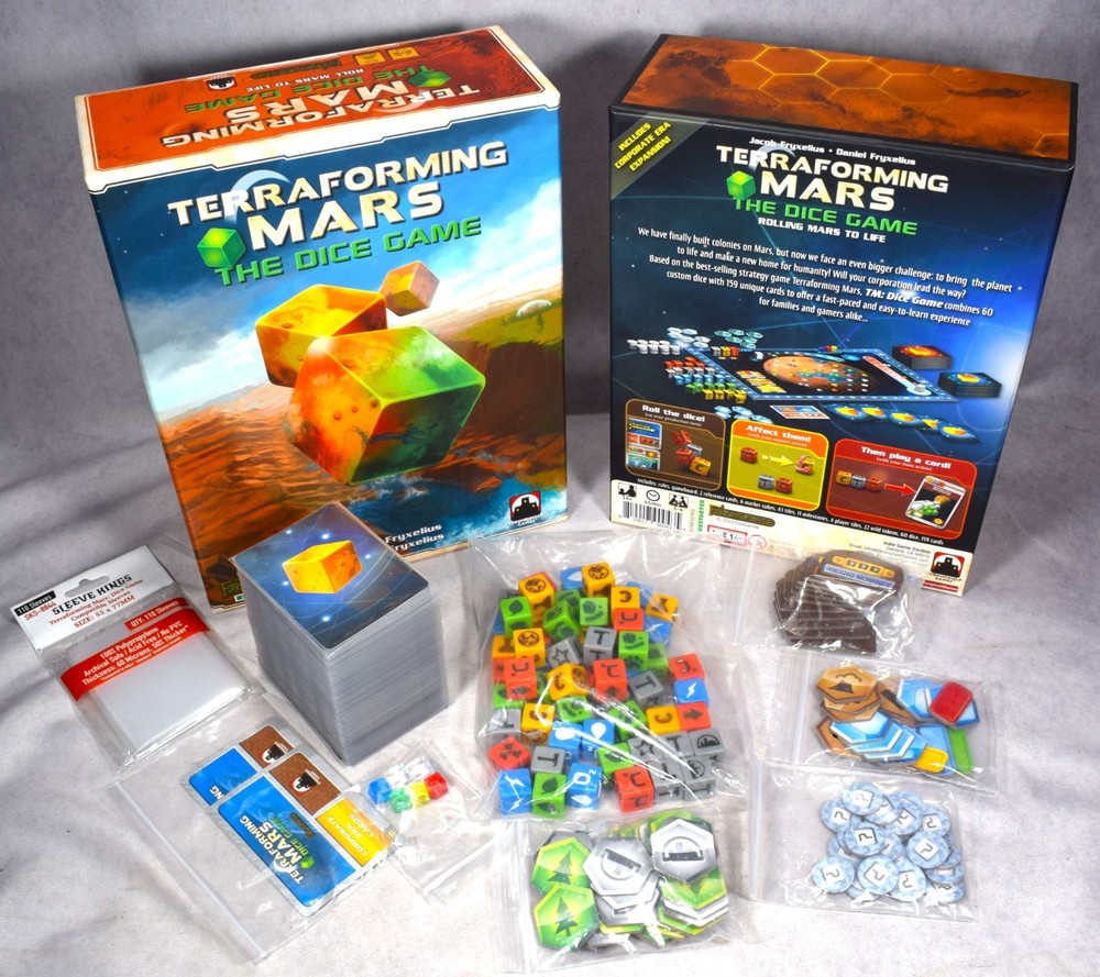 Terraforming Mars Dice Card Game, Complete, Mint to Near Mint, Cards in Plastic