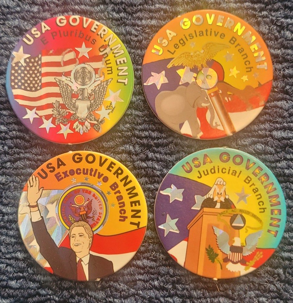 Vintage USA Government Holographic POG Set Executive Judicial Legislative Lot